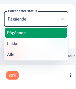 Leder - mine ansatte - handlingsplan - filter